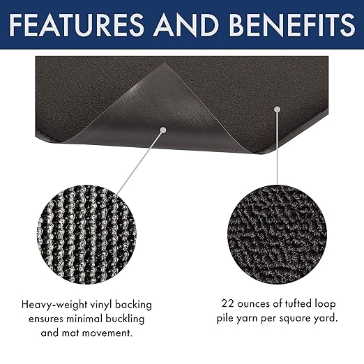 Notrax-141S0048 Carpeted Runner, Black, 4ft. x 8ft.