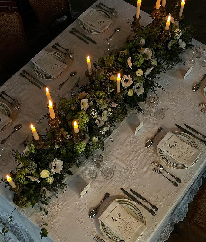 12 Inch Taper Candles 6 Pcs Unscented, Smokeless, Dripless Long Tapered Candlesticks Candles for Christmas Birthday Dinner Wedding Party Home Decor
