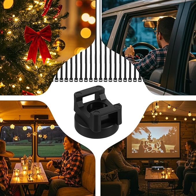 Magnetic Zip Tie Mount Multipurpose Cable Holder Cable Mount Magnets Magnetic Wire Management Bases with Heavy Duty Zip, Mount Nylon Ties in Total(100 Pieces,22 mm)