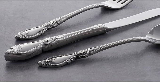Oneida Louisiana 4-Piece Fine Salad Forks Stainless Steel Silverware Set, 18/8 Stainless Steel Small Fork Set, Service For 4, Dishwasher Safe, Silver, Mirror Finish, Metal, Utensils (Silver, 4 Piece)
