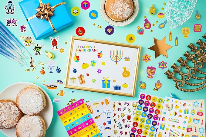 The Dreidel Company Hanukkah Stickers 6000-Pack Sticker Pieces (Complete Sticker Set (117 Sheets))