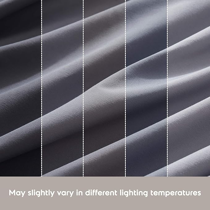 Nestl Extra Deep Full Sheet Set - 6 Piece Breathable & Cooling Sheets - Hotel Luxury Bedding Set w/18-24 Inch Deep Pockets - Easy & Secure Fit - Super Soft, Wrinkle Free & Comfy - Dark Gray