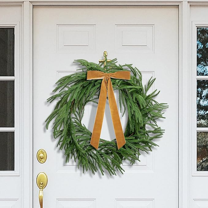 4 Pcs Christmas Norfolk Pine Garland, 6 Ft Dense Norfolk Pine Real Touch Garland, Artificial Pines Greenery Garlands for Christmas Holiday Mantle Fireplace Table Home Decor