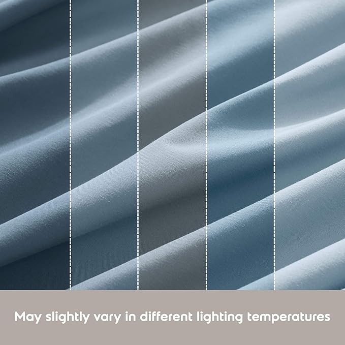 Nestl Extra Deep King Sheet Set - 6 Piece Breathable & Cooling Sheets - Hotel Luxury Bedding Set w/18-24 Inch Deep Pockets - Easy & Secure Fit - Super Soft, Wrinkle Free & Comfy - Stone Blue