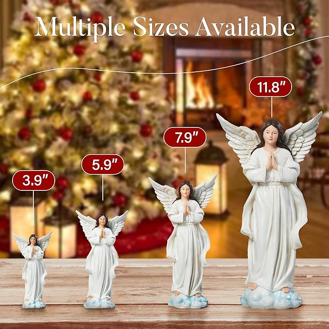 Nativity Sets for Christmas Indoor Set of 13 Pieces 3.9 Inches Tabletop Holidays Home Decor Classic Nativity Scene Resin Figurines Set Religious Decorations Collection Gifts fot All