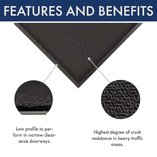 Notrax-141S0048 Carpeted Runner, Black, 4ft. x 8ft.