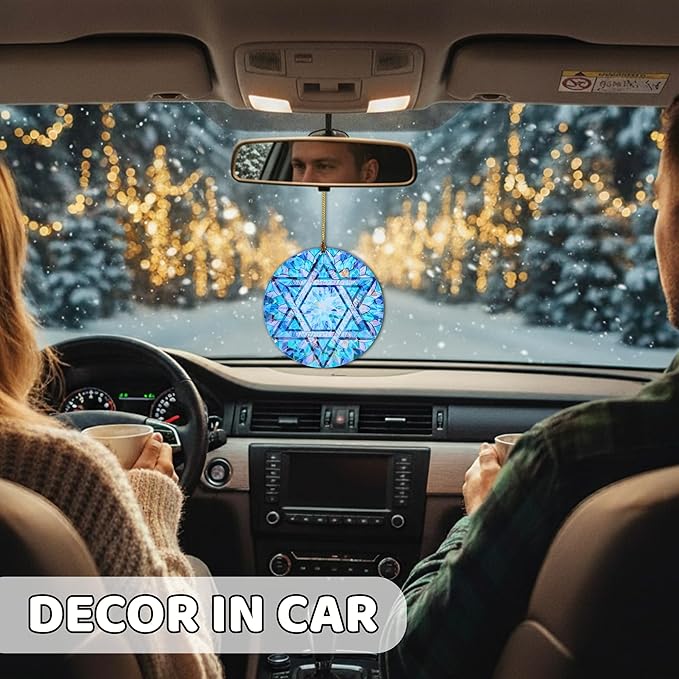 Star of David Ornament with Hologram Effect β Hanukkah Gift, Christmas Stars Decor, Jewish Tree Decoration, Christmas Hanukkah Acrylic Ornament, Judaica Spiritual Gifts