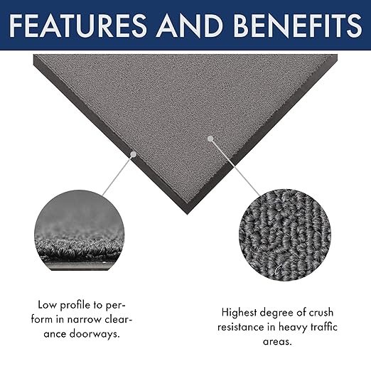 Notrax 141 Ovation™ Entrance Mat, for Home or Office, 3' X 10' Gray