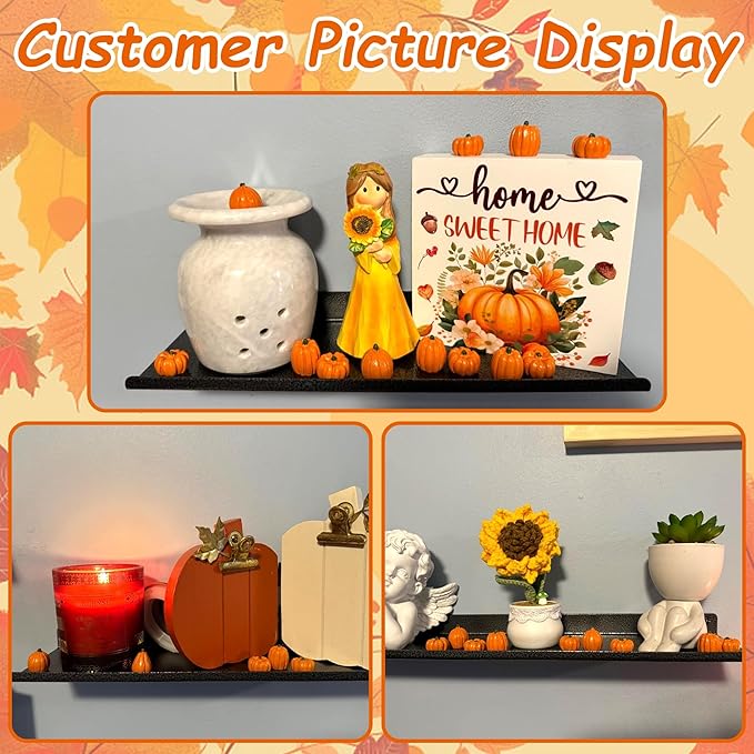 winemana 80-Pack Mini Pumpkins for Crafts Fall Decorations for Home, Small Resin Pumpkin for Decorating, DIY Thanksgiving Decor, Table Centerpiece, Vase Filler (Orange)