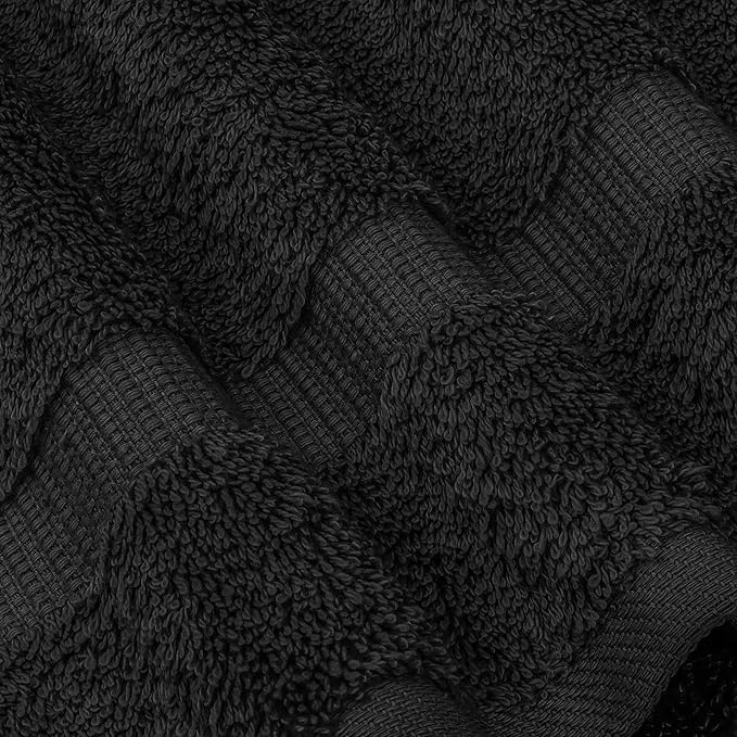 Chakir Turkish Linens | Hotel & Spa Quality 100% Cotton Luxury Turkish Towels | Soft & Absorbent (30x60 Inches Extra Large Bath Towels, Set of 4 -Black)