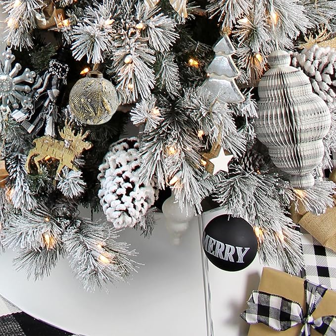 AuldHome Design Farmhouse Ball Ornaments (Set of 6, Antique Gold); Distressed Metal Glass Ball Vintage Style Christmas Decorations