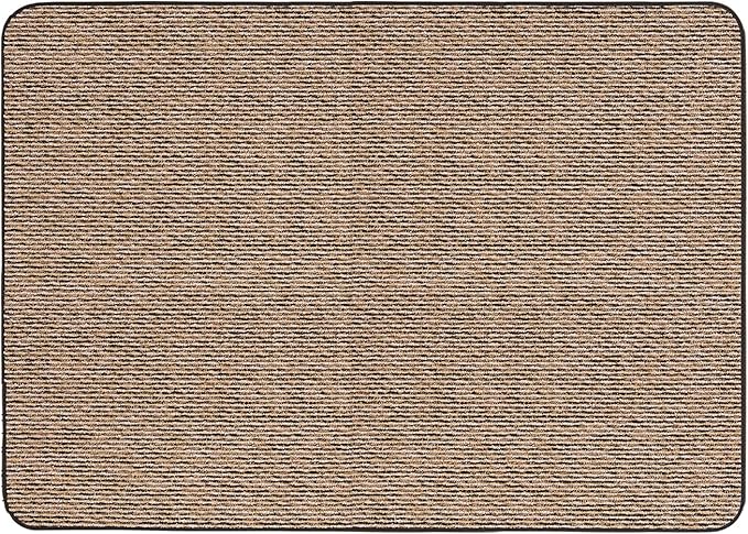 House, Home and More Skid-Resistant Carpet Indoor Area Rug Floor Mat - Black Ripple - 4 Ft X 6 Ft - Non Slip Rubber Backing, Stain Resistant, Dog Friendly, Living Room Bedroom Kitchen Entryway