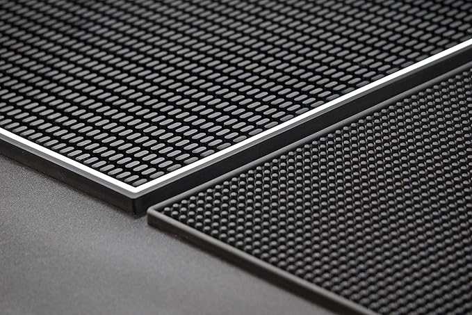 Highball & Chaser Premium Bar Mat for Countertop, Coffee Mat, Dish Drying mat, 18 in x 12in Durable and Stylish Service Cocktail Bar Mat/Espresso mat for Spills, Bars, Restaurants, Coffee Counter Mat