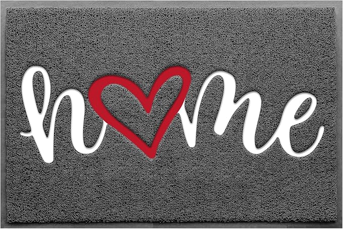 StepLively Door Mat Home Welcome Mats Outdoor and Indoor, Heavy-Duty Low-Profile Non-Slip Durable Front Welcome Mat Doormat for Home Entrance, Outside Entry, Yard, Floor, Patio (35''x24'', Grey)