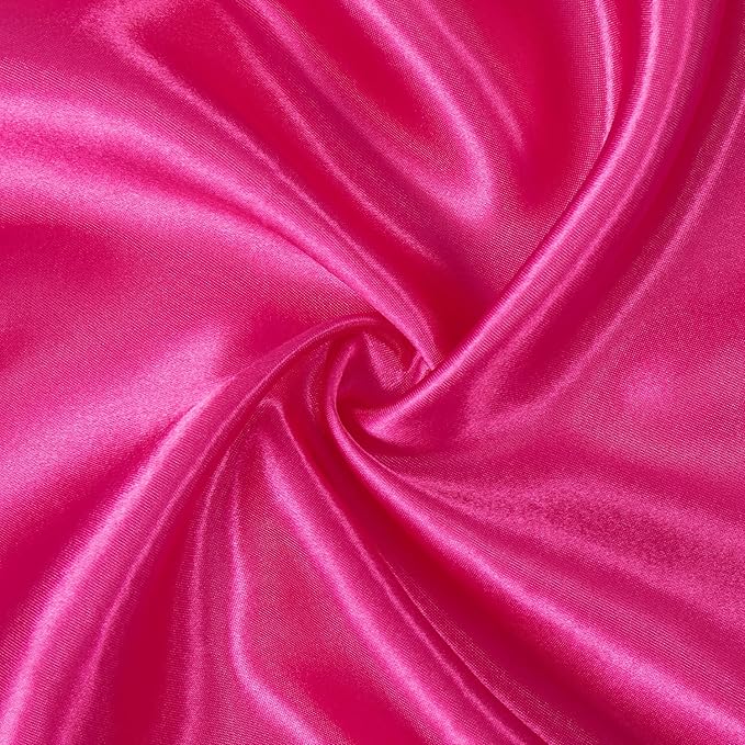Hot Pink Table Runner 12x108 Inches Long, Satin Silk-Like Smooth Table Decor for Wedding Birthday Party, 12 Pack