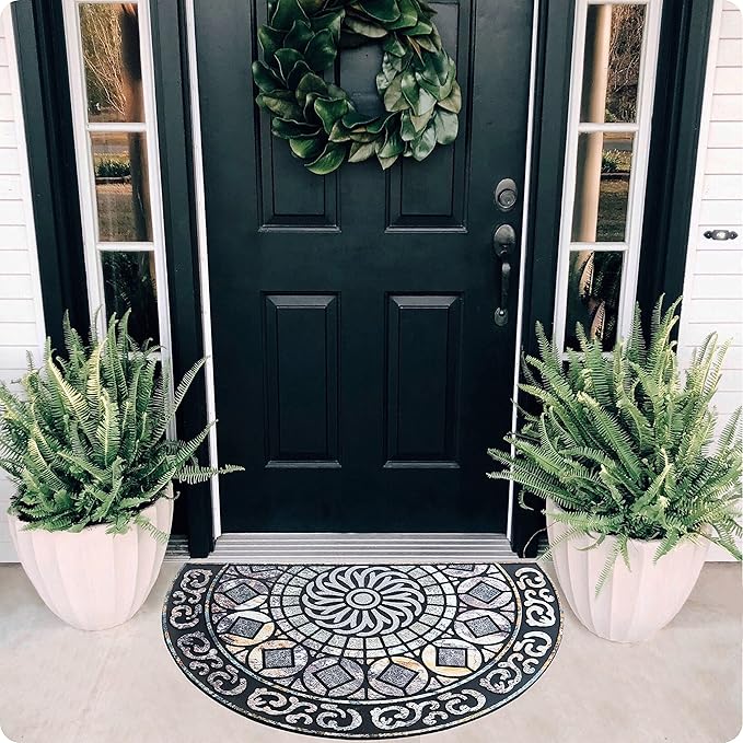 ubdyo Unique Stylish Front Door Mat - Low Pile Easy Fit Door Matt - Muddy Dirt Trapping Welcome Mat, Heavy Duty Doormat Outdoor Entrance - Sweet Home Gift - Doormat Indoor Entrance - Large 23” x 36”