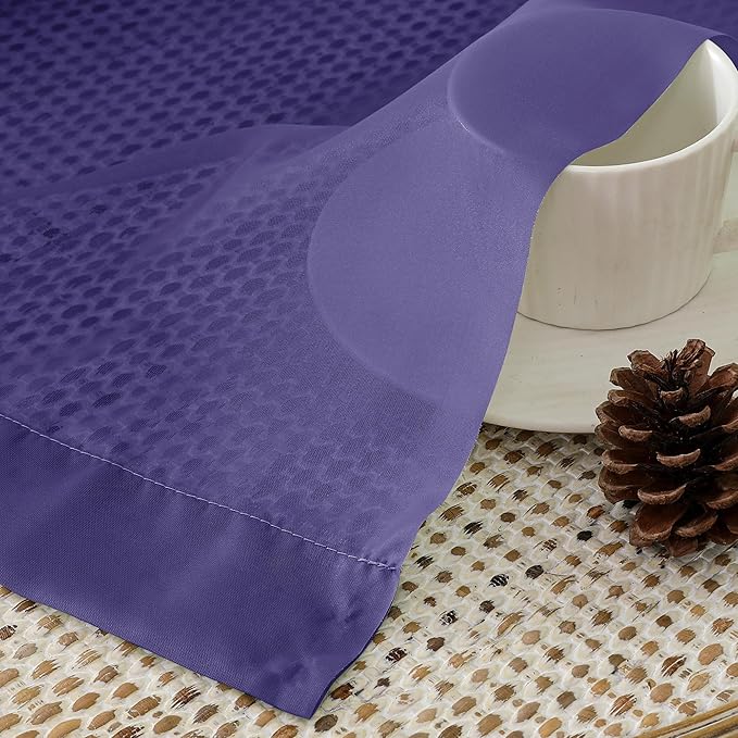 Aiyufeng Purple Sheer Curtains 72 Inch Length 2 Panels Set, Light Filtering Airy Rod Pocket Purple Window Curtain Treatment Drapes for Kitchen Bedroom Living, Each 42Wx72L Inches