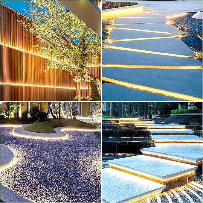 COB LED Strip Lights,2700K Warm White,24V led Light Strips Waterproof,480LEDs/M,16.4ft/5M,CRI90+ Outdoor cob led,Ip67 led Strip for Bathroom Decor,Pool,Garden,(Power Not Included)