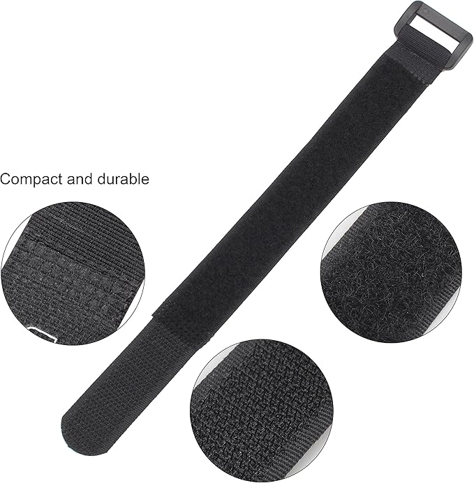 20 Pack 0.8 x 8 Inches Hook and Loop Reusable Fastening Cable Tie Down Straps by Wisdompro - Reusable, Durable Functional Ties to Keep Your Home, Office, Workspace from Tangled Messes of Cords