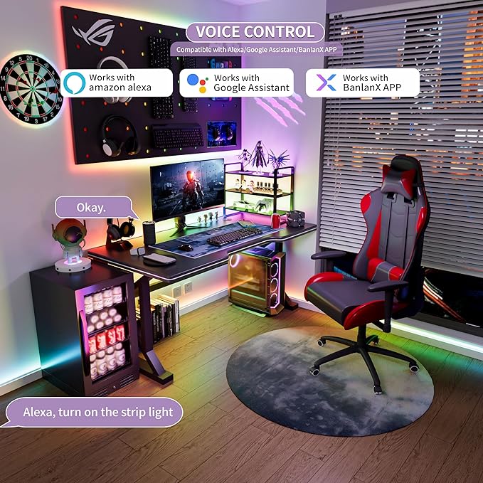 MIWISE RGB Smart IC COB LED Strip Lights, USB LED Strip Light Addressable, Color Changing with Music Sync, Multiple Colors App Control, Works with Alexa and Google for TV, Bedroom, Cabinet, 9.84ft