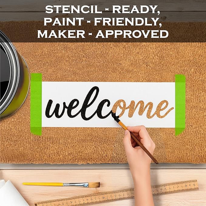 Plain Coir Doormat Bulk 30x17 Inch, Blank Door Mat 10 Pack for Crafting Painting, Welcome Mat for Crafts