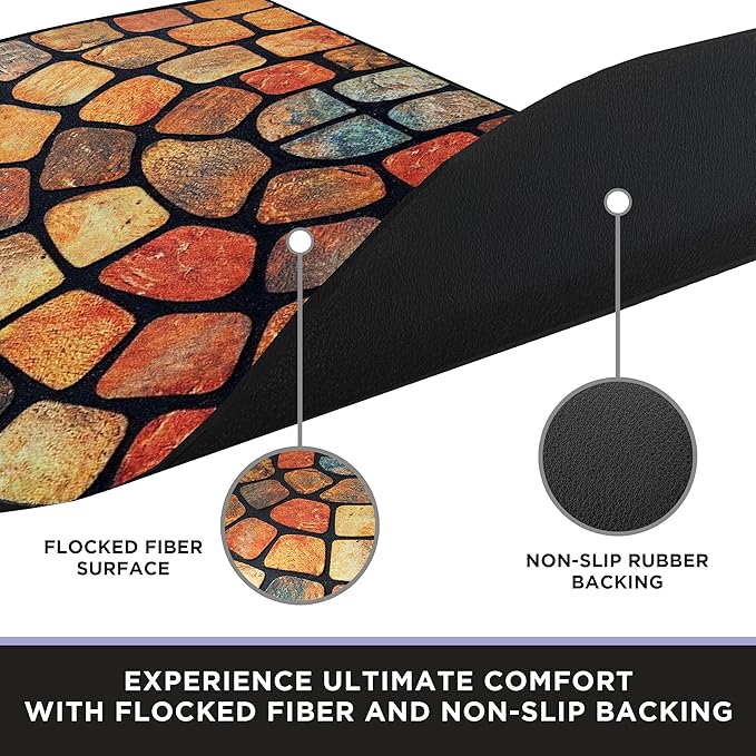 ubdyo Unique Design Door mat - Low Pile Front Doormat Outside Entrance for Efficient Dirt Trapping - All Weather Front Door Mat Indoor Entrance - Anti Slip Welcome Matt Outdoor - (36" x 24", Red)