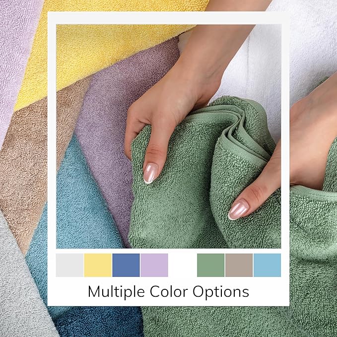 TEXTILOM 100% Turkish Cotton Oversized Luxury Bath Sheets, Jumbo & Extra Large Bath Towels Sheet for Bathroom and Shower with Maximum Softness & Absorbent (40 x 80 inches)- Aqua