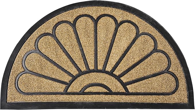 ubdyo Front Door Mat - Low Pile Front Door Mat Outside Entrance - Muddy Dirt Trapping Welcome Matt Outdoor - Rubber Backing Anti Slip Indoor Doormat Entrance, 29" x 17", Bright Yellow