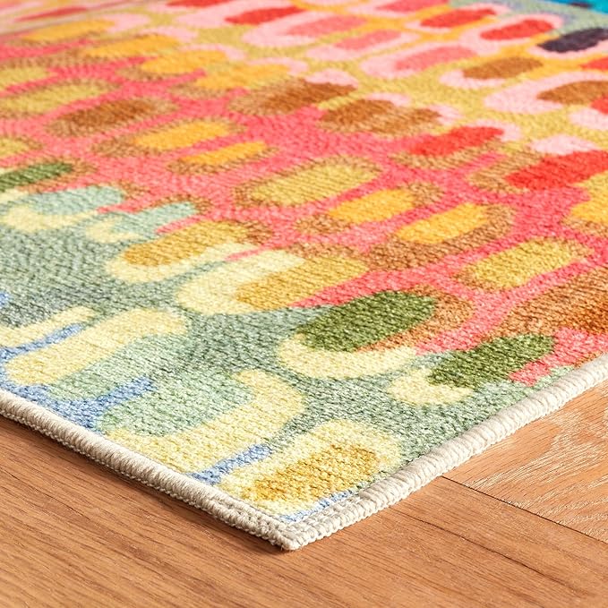 Dash & Albert Paint Chip Multi Machine Washable Rug, 8.5 X 11.5 Feet, Multicolored Geometric Pattern