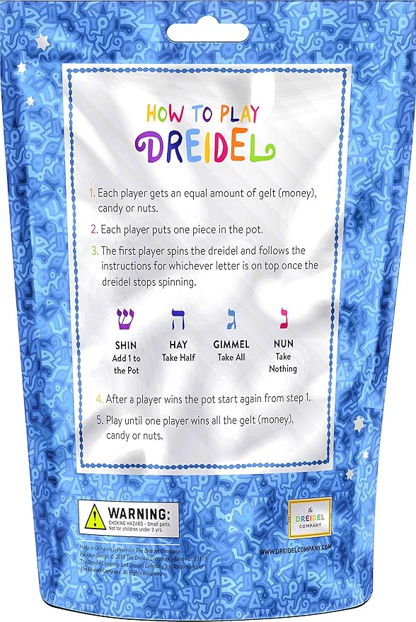 Natural Wood Dreidels Hanukkah Draydel with English Transliteration & Instruction Cards (100-Pack)