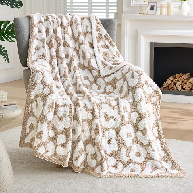 Joiedomi Throw Blanket for Couch Bed Sofa, Knitted Blankets Gifts for Women Mom Girls, Cozy Cute Soft Throw Home Room Decor Aesthetic for Women Mothers Birthday Gifts 50x60 Inches