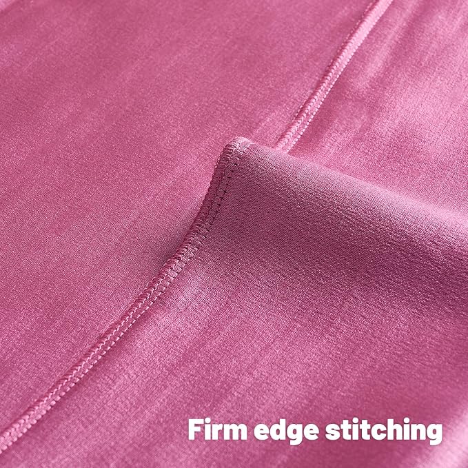 FUTEI Hot Pink Chenille Decorative Throw Pillow Covers 22x22 Inch Set of 2,Soft Embossed Striped Textured Cushion Case,Modern Home Decor for Couch Bed Living Room