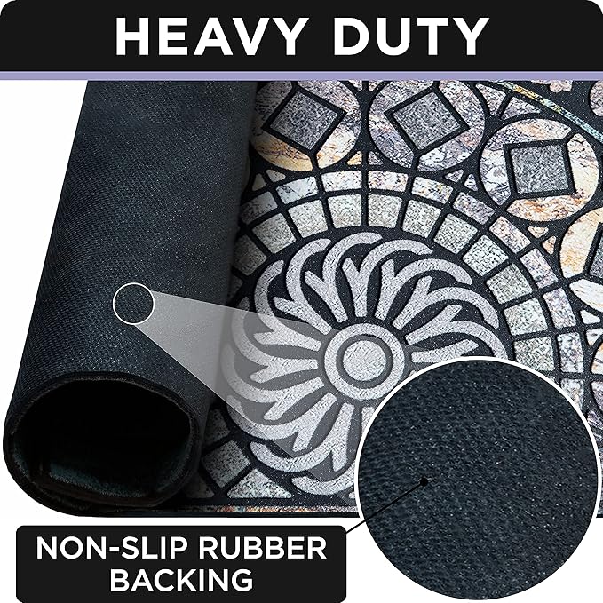 ubdyo Unique Stylish Front Door Mat - Low Pile Easy Fit Door Matt - Muddy Dirt Trapping Welcome Mat, Heavy Duty Doormat Outdoor Entrance - Sweet Home Gift - Doormat Indoor Entrance - Large 23” x 36”