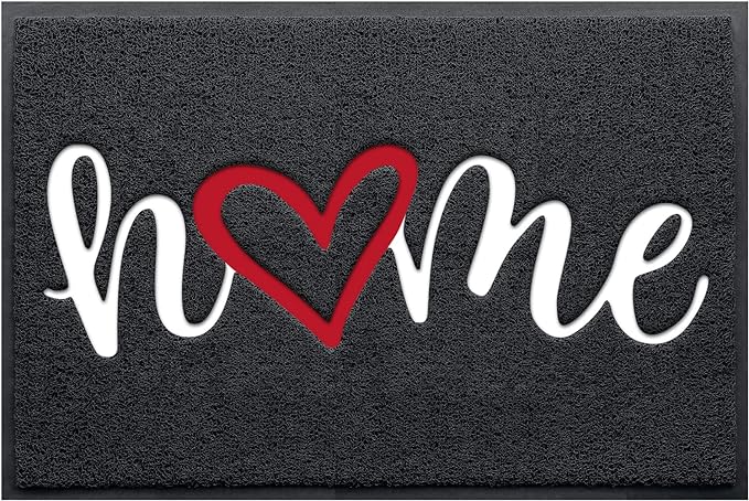 StepLively Door Mat Home Welcome Mats Outdoor and Indoor, Heavy-Duty Low-Profile Non-Slip Front Welcome Mat for Home Entrance, Outside Entry, Yard, Floor, Patio, Ideal (35''x24'', Black)