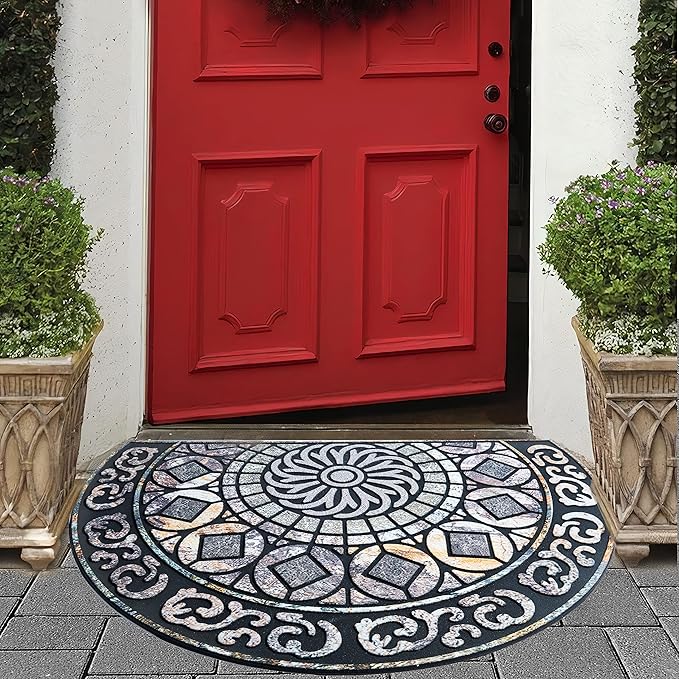 ubdyo Unique Stylish Front Door Mat - Low Pile Easy Fit Door Matt - Muddy Dirt Trapping Welcome Mat, Heavy Duty Doormat Outdoor Entrance - Sweet Home Gift - Doormat Indoor Entrance - Large 23” x 36”