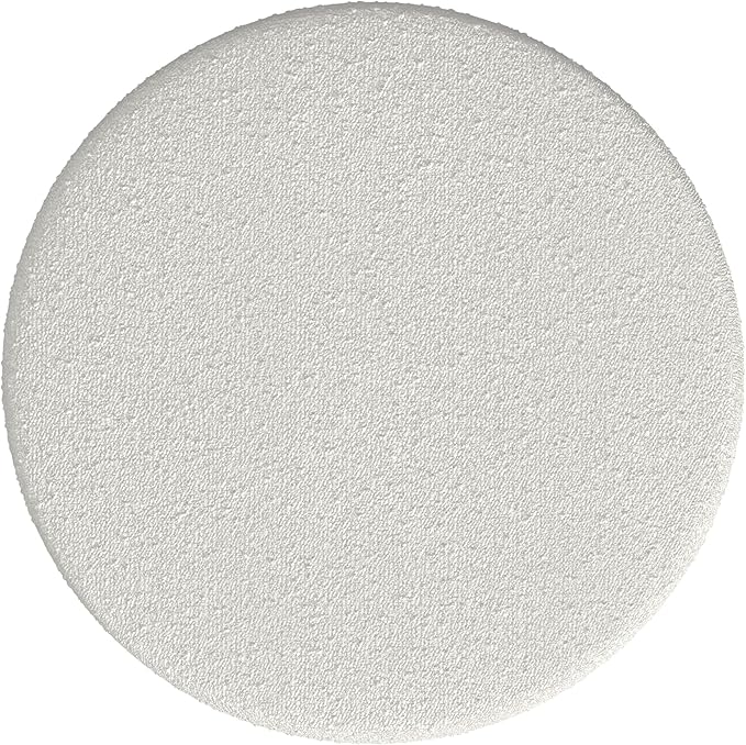 HomePop Sophia Modern Round Ottoman Home Décor|Ottoman for Living Room & Bedroom - White Cream Boucle