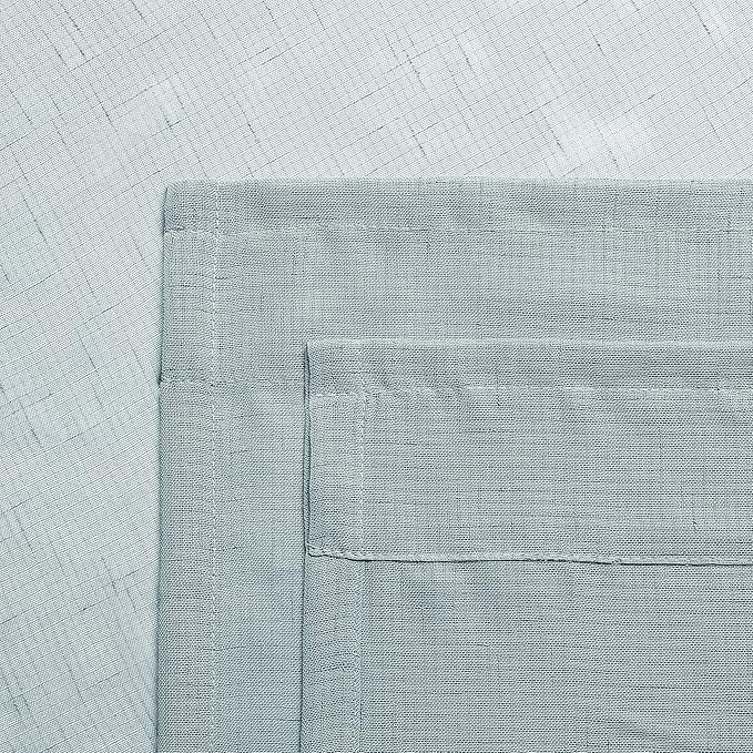 Spa Linen Sheer Curtain Panel Pairs with Grommets/Eyelets Rustic Window Drape Treament Decoration for Living Room Bedroom Farmhouse, 54x63 Inch, 2 Panels