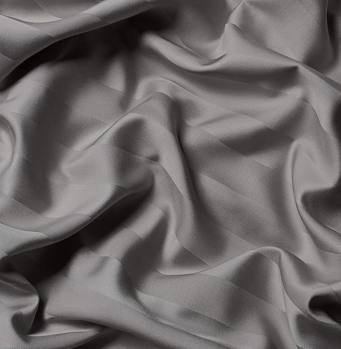 Queen Sheets by Pure Bamboo, Genuine 100% Organic Viscose Derived from Bamboo Bed Sheet Set, Luxuriously Soft & Cooling, Double Stitching, Lifetime Quality Promise (Queen, Jacquard Stone)