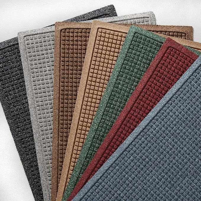 Consolidated Plastics Aquasorb Classic Indoor/Outdoor Entrance Floor Mat with Non-Slip Rubber Backing, Fabric Border, Stain Resistant and Quick Drying Commercial Grade (45" x 96", Dark Brown)