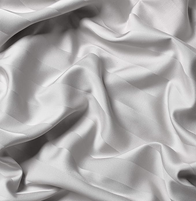 King Sheets by Pure Bamboo, Genuine 100% Organic Viscose Derived from Bamboo Bed Sheet Set, Luxuriously Soft & Cooling, Double Stitching, Lifetime Quality Promise (King, Jacquard White)