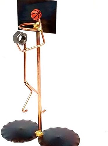 Basketball Lay Up Collectible Handmade Metal Art Figurine, Desk Accessories, Trophy, Boss Gift, Office Décor, Business Professional, Sports