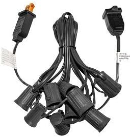 Hometown Evolution, Inc. 10 Foot Outdoor Globe String Lights (10 Foot, G40 Clear - Black Wire - 1.6" 5-Watt Bulbs)