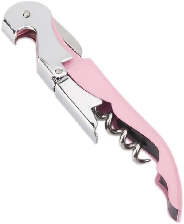 Waiter Corkscrew Professional Wine Opener with Foil Cutter,Manual Wine Bottle Opener for Servers, Bartenders and Waiter (1, Pink)