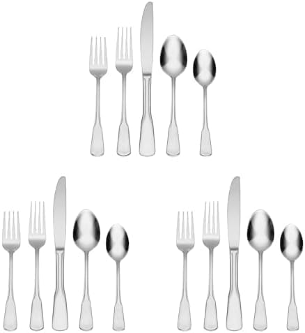 Oneida Colonial Boston Flatware Set | Stainless Steel | Service for 8 | 45-Piece, Pack of 3