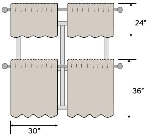 HOMEIDEAS Fall Burnt Orange Sheer Kitchen Curtains 30 X 36 Inch Length 2 Panels Embroidered Leaf Pattern Short Curtains for Small Window Valance Tiers