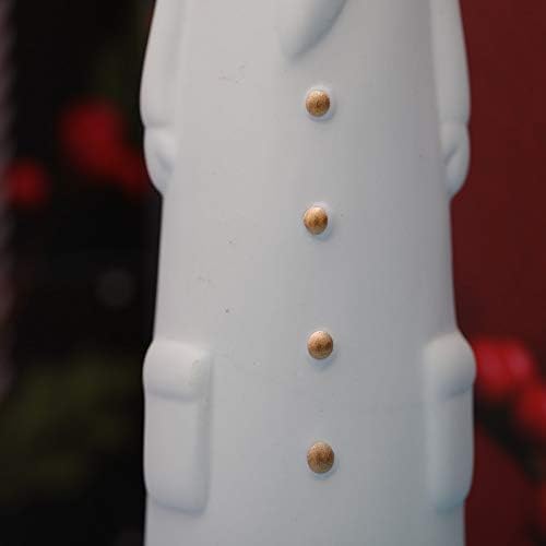 Ceramic Santa Claus Statue, Cute Statues, Father Christmas Figurines for Home Desk Shelf Decor/A Set of 3pcs (Father Christmas/A Set 3pcs) (White)