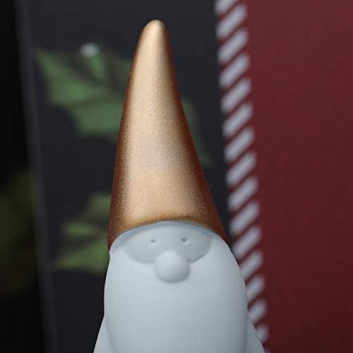 Ceramic Santa Claus Statue, Cute Statues, Father Christmas Figurines for Home Desk Shelf Decor/A Set of 3pcs (Father Christmas/A Set 3pcs) (White)