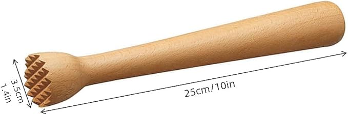 POFUIERKN Wooden Cocktail Muddler, 2 Pack, 10 Inch, Beech Wood, Essential Home Bar Tool