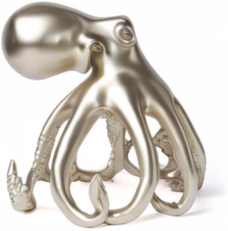 Abstract Sculpture Decor Modern Arts Octopus Figurine Table Centerpiece Statue Polyresin 8.7 inch