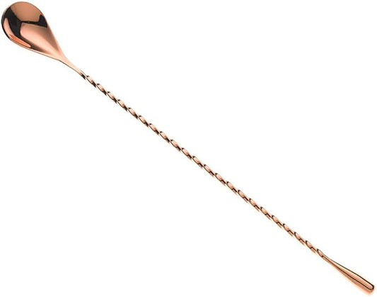 Barfly Teardrop Bar Spoon, End 11 13/16" (30 cm), Copper